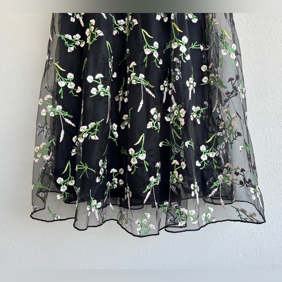 H&M | NWOT Embroidered Tulle Midi Skirt - Picture 5 of 15